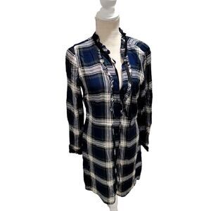Tommy Hilfiger plaid hi-low shirt dress SZ 8